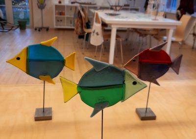 fused glass fishes
