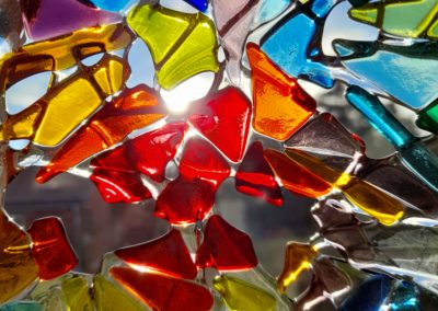 rainbow fused glass items