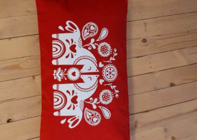 cushion with swedish folk print