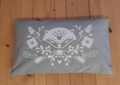pillow with swedish folk print
