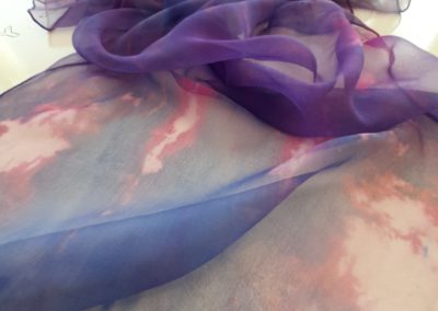 snow dyed silk scarfs